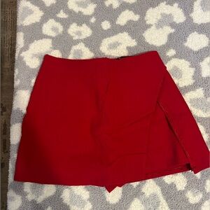 Blue Blush Vibrant Red Skort